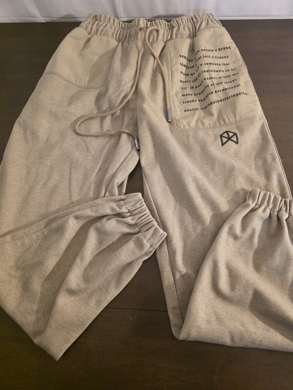 Rawgear Men's Beige Jogger Sweatpants Sz S.